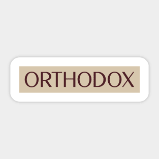 Orthodox version 2 Sticker